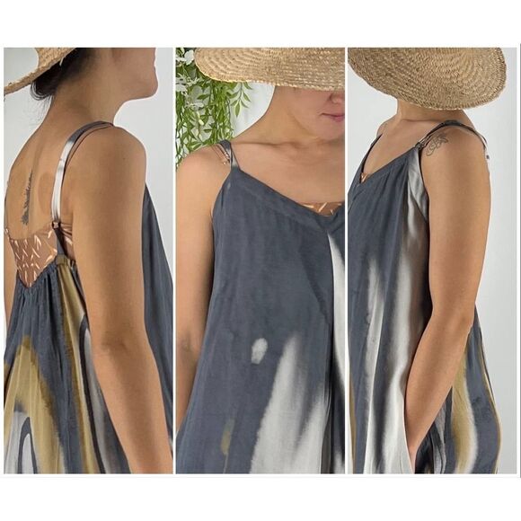 Pōʻalima Romper Boho Beach Cover-Up Wide Leg Adjustable Shoulder Strap One Size - Picture 9 of 9